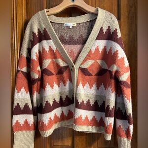 C&C California tribal print cardigan